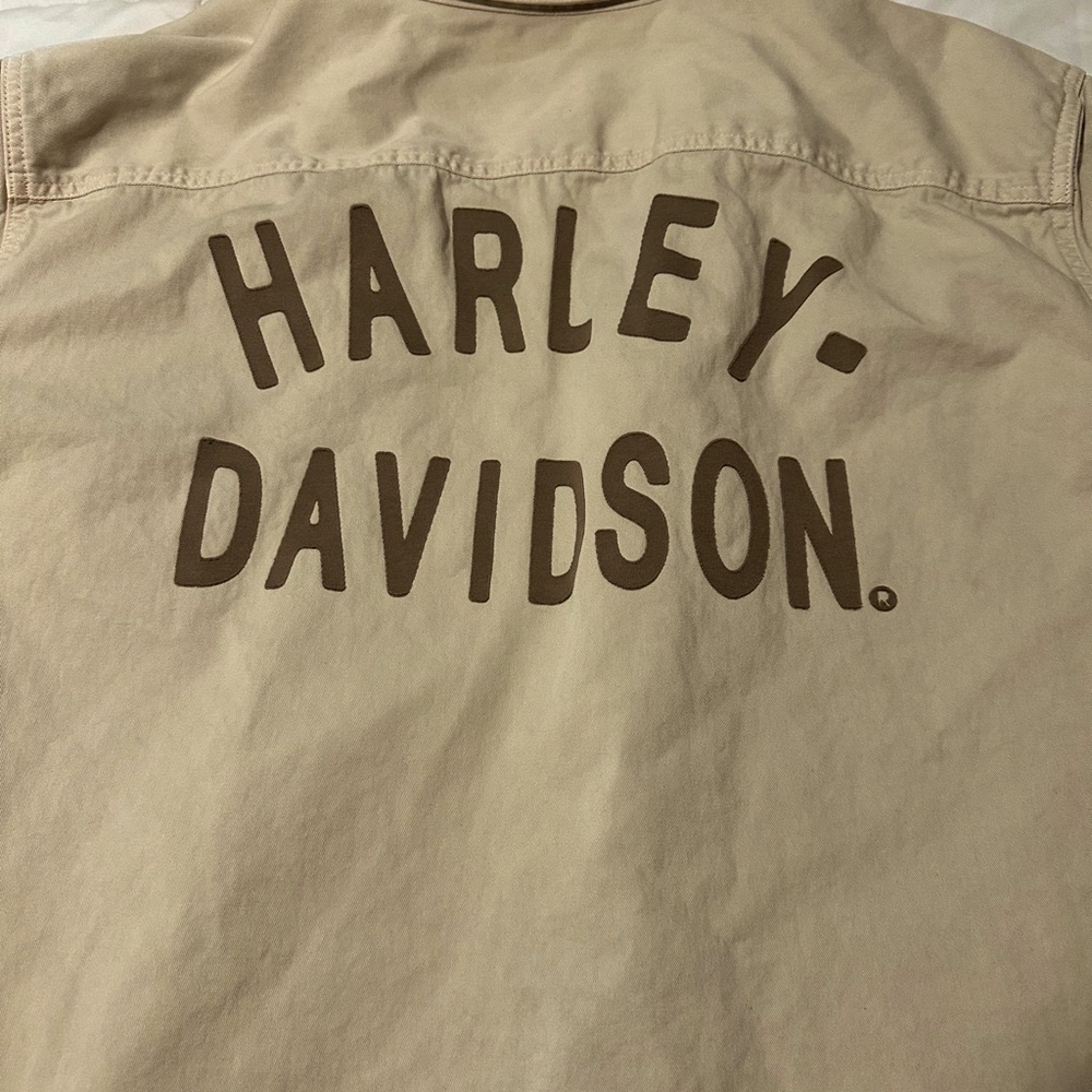 Harley-Davidson Tan Casual Button Down Shirt